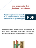 Teorema Fundamental de La Proporcionalidad y Su Reciproco