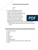 Componentele de Baza Si Periferice Ale Computerului