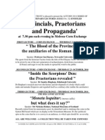 "Provincials, Praetorians and Propaganda': " The Blood of The Provinces: The Auxiliaries of The Roman Army "