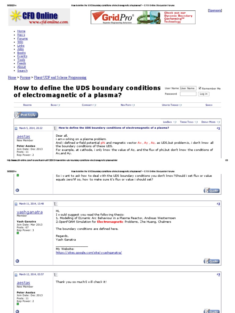 How To Define The UDS Boundary Conditions of of A