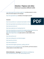 Useful Websites / Páginas Web Útiles: Internet References To Practice Different Skills