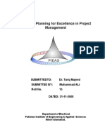 Strategic Planning For Excellence in Project Management