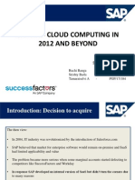 Sap and Cloud Computing in 2012 and Beyond