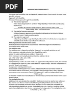 Summary Introduction To Probability