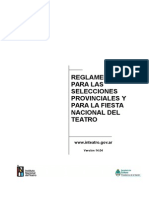 REGLAMENTO Selecciones Pciales. y Fiesta Nacional Del Teatro Version 14.04