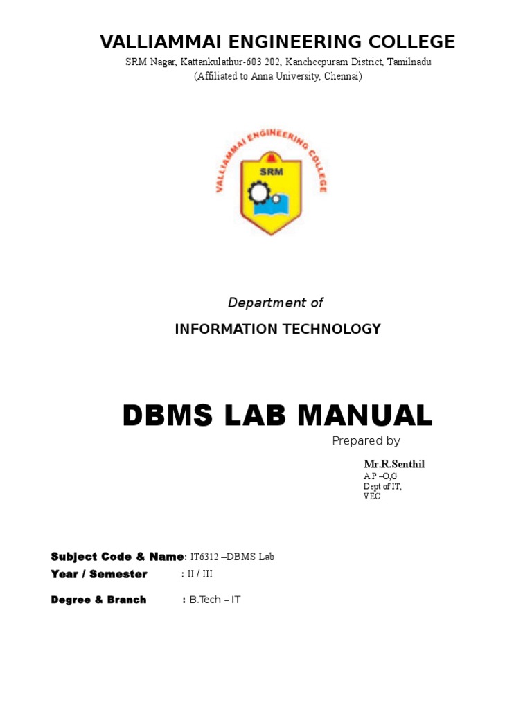 Dbms Lab Manual Regulation 2013 Trigonometric Functions Formalism
