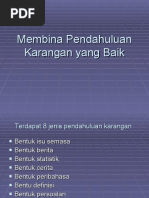 Contoh Pendahuluan Dan Penutup Karangan Yang Menarik