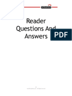 Reader Questions