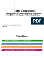 District of Columbia Public Schools: Communities of Practice Readiness Assessment