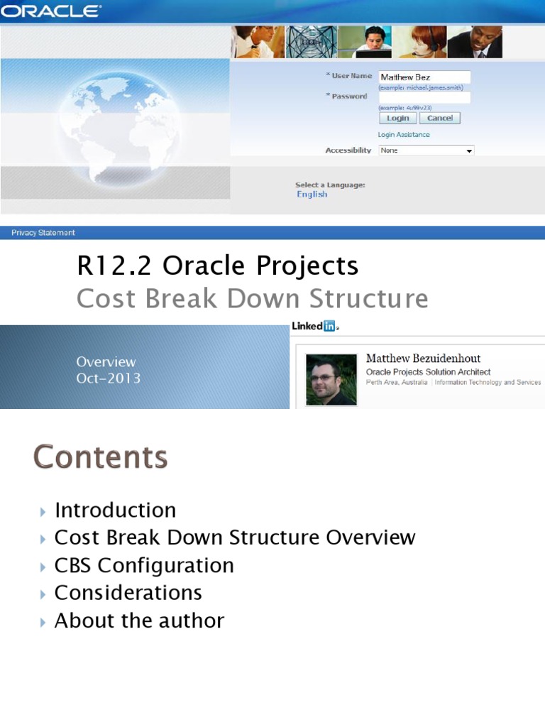 Oracle R12.2 Cost Breakdown Structure Guide | PDF | Project Management ...