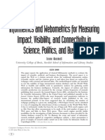 Ir1004_3.0.Co;2-0] Irene Wormell -- Informetrics and Webometrics for Measuring Impact, Visibility, And Connectivity in Science, Politics, And Business