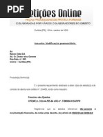 Notificação extrajudicial para cobrança de cheque