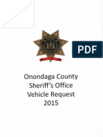 Onondaga County Sheriffs Office 2015 Vehicle Request