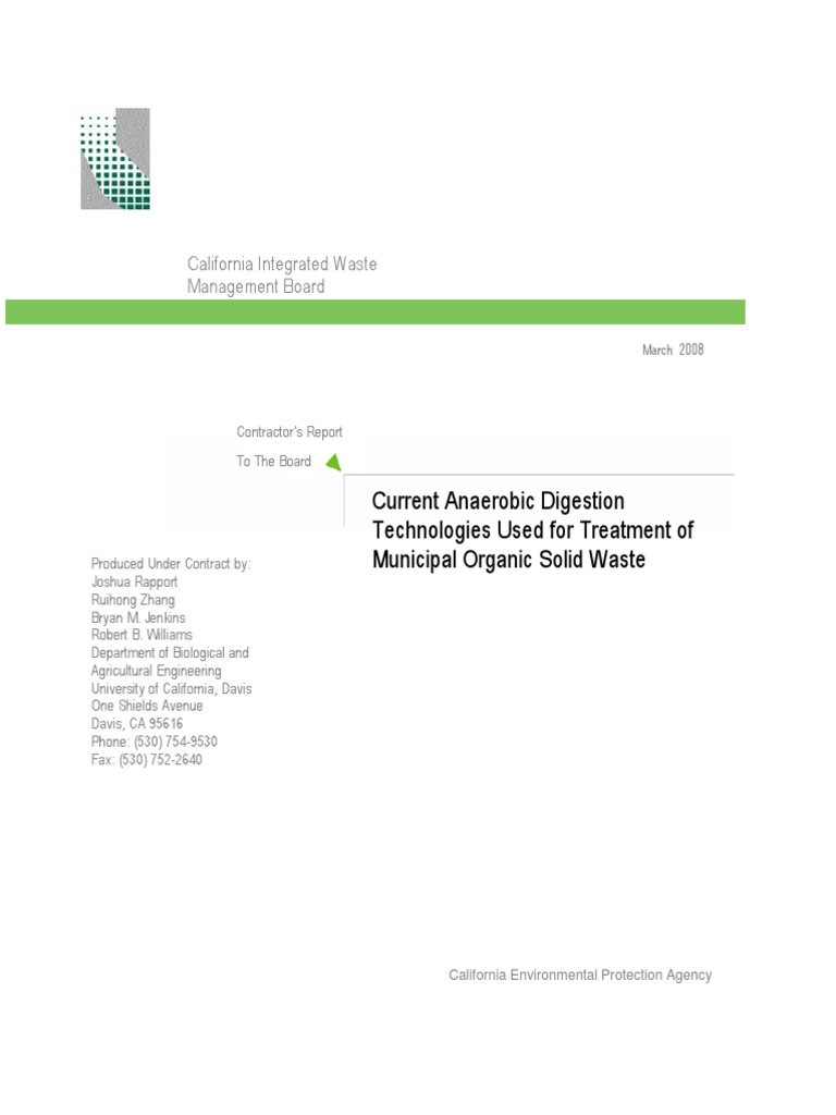 Current Anaerobic Digestion | PDF | Anaerobic Digestion | Municipal ...