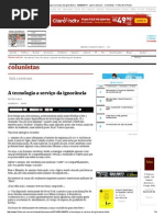 A Tecnologia a Serviço Da Ignorância - 02-08-2014 - Luiz Caversan - Colunistas - Folha de S