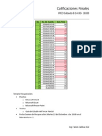 Calificaciones Finales