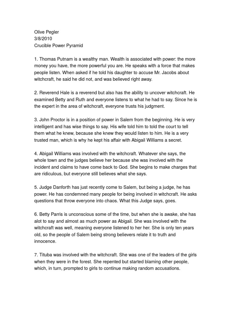 Crucible Power Pyramid Salem, Massachusetts Mass Hysteria
