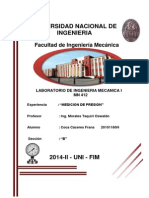 Informe Previo de Medicon de Presion