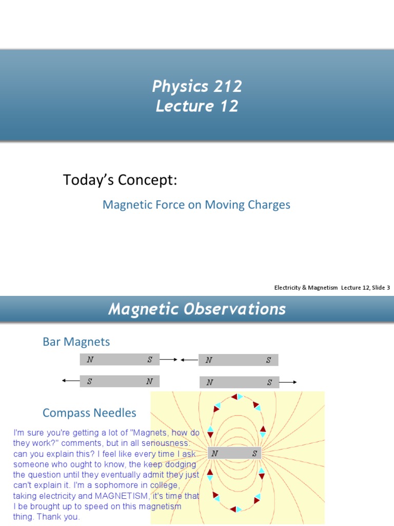Magnetic Forces on Charges Explained | PDF | Magnetism | Physical ...