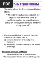 Forces in Equilibrium