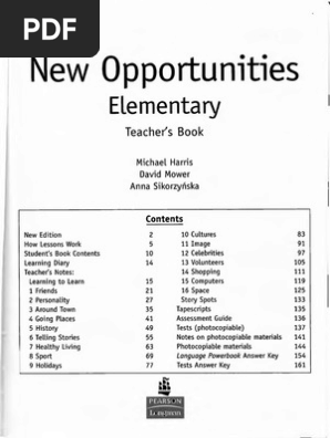 New Opportunities Elementary Teacher - 'S Book.O PDF | PDF