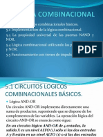 Circuitos lógicos combinacionales básicos y puertas universales NAND y NOR