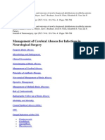 Management of Cerebral Abscess For Infections in Neurological Surgery