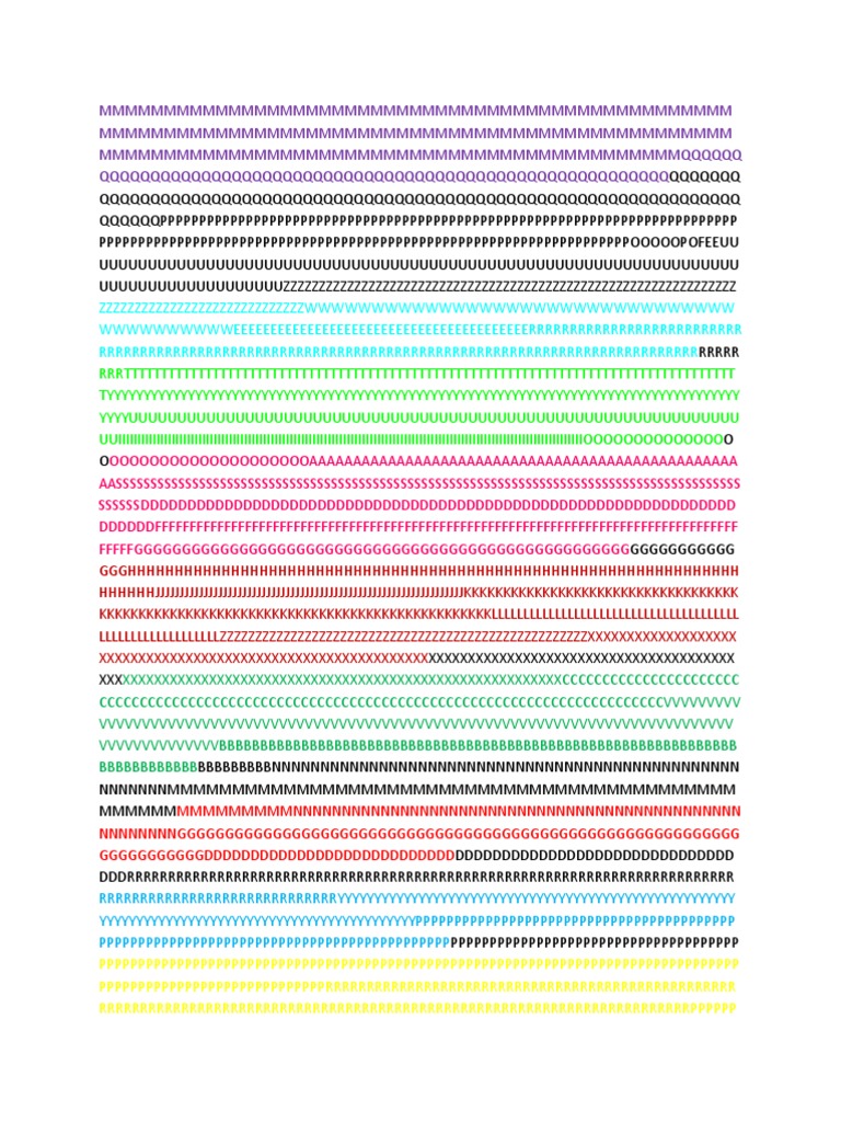 Document with Repeated Characters | PDF
