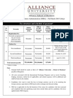 MBA Fee Structure July