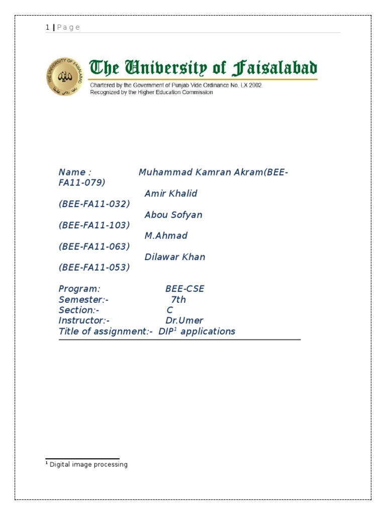 Some of the Major Applications of DIP Medical Imaging Digital