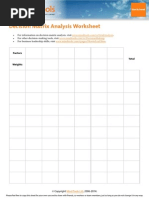 Decision Matrix Analysis Worksheet