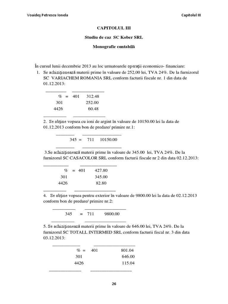 Monografie Contabila | PDF