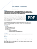 Producing PDF Reports Programmatically