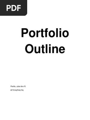 Portforlio Outline
