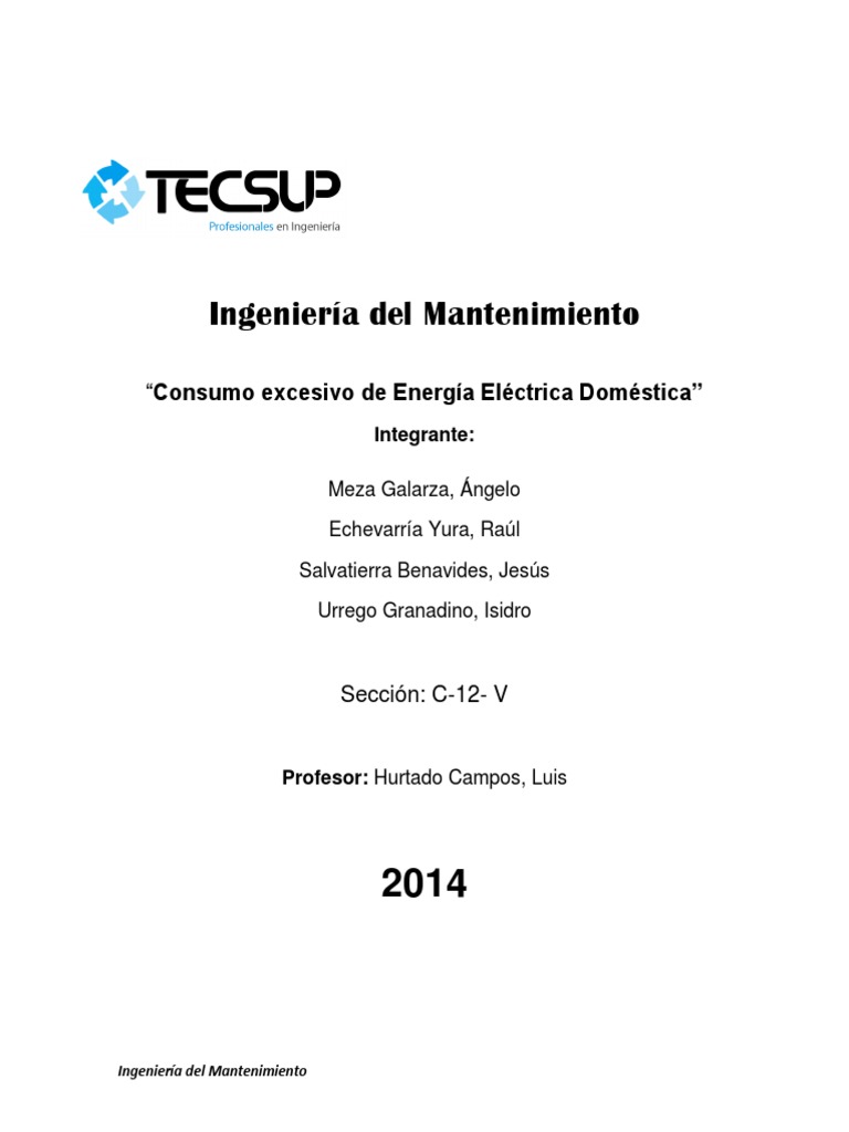 CASO PRACTICO N 2 ACR En El Consumo De Energia PDF Electricidad