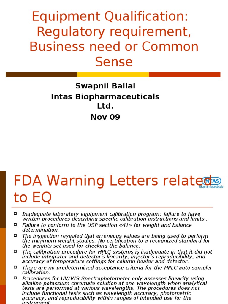 Equipment Qualification