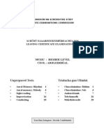 LC Music Unprepared Tests Higher Level 2010