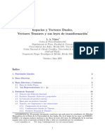 Espacios y Vectores Duales, Vectores Tensores y Sus Leyes de Transformación. L. A. Núñez PDF