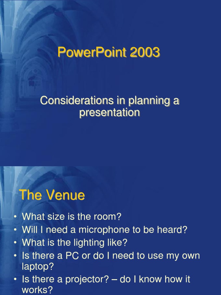 PowerPoint 2003 Presentation Planning Guide | PDF
