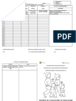 Reporte de Evaluacion de Educacion Fisica 2o Grado