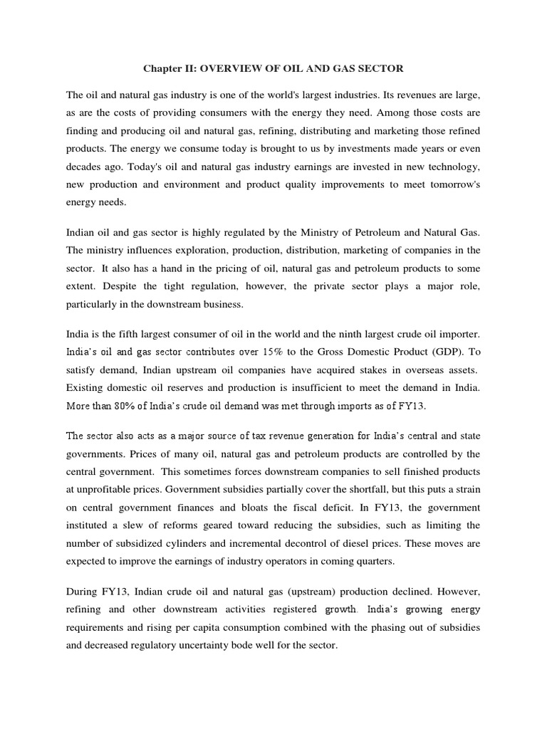 Overview of India's Oil and Gas Sector | PDF | Oil Refinery | Petroleum