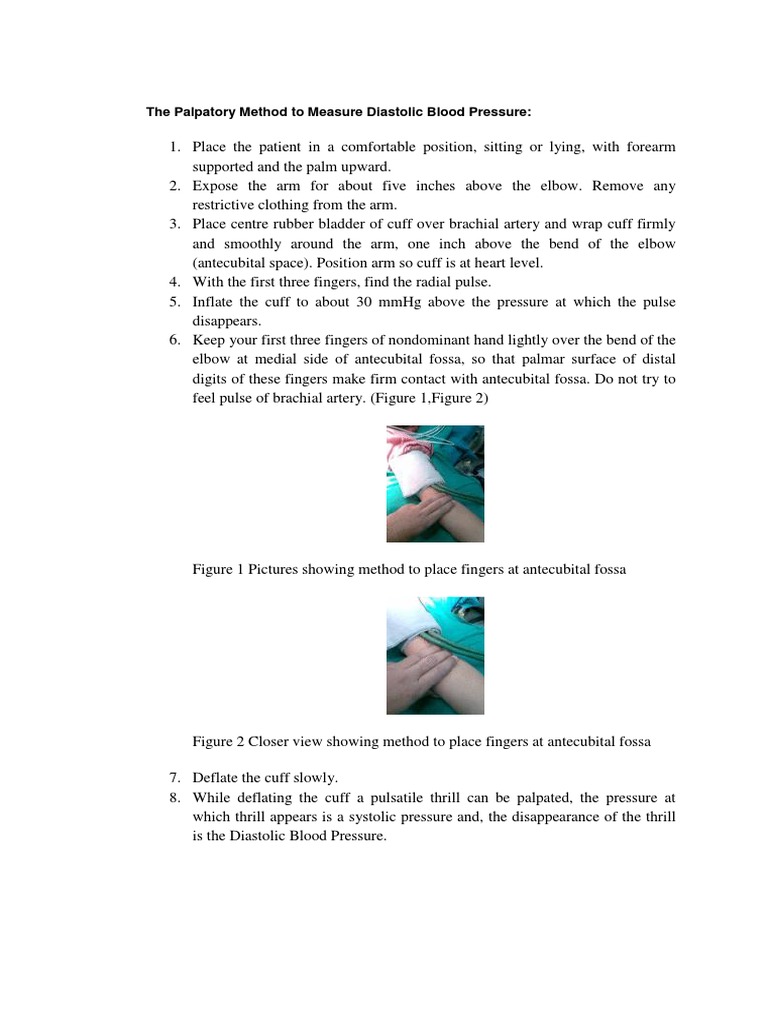The Palpatory Method To Measure Diastolic Blood Pressure PDF
