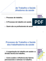 Processo de Trabalho e Saude Dos Trabalhadores Da Saude