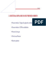 Sistemas dinámicos de primer orden: procesos térmicos y de fluidos