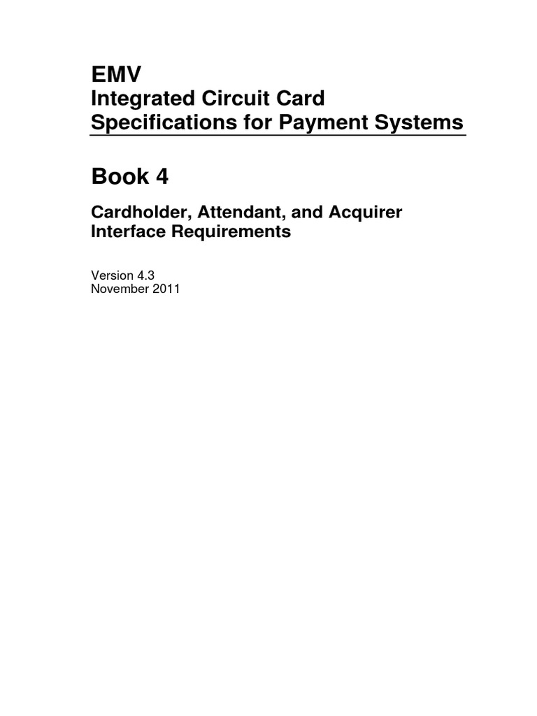 EMV v4.3 Book 4 Other Interfaces 20120607062305603 | PDF | Emv | Smart Card
