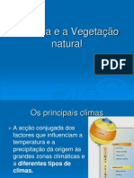 O Clima e As Formações Vegetais