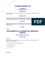 Reglamento de La Carrera Del MP - Acuerdo - 3-96