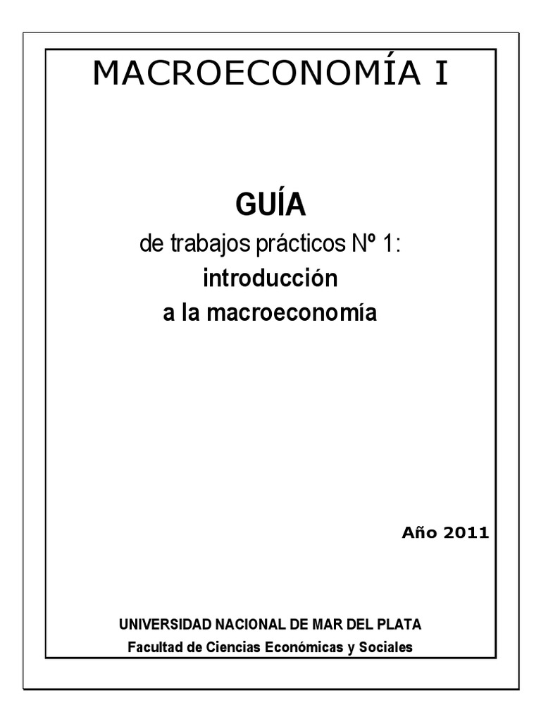 Macro Gtp1 | PDF | Producto Interno Bruto | Macroeconómica