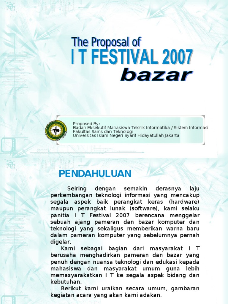 Proposal Bazar Makanan Pigura