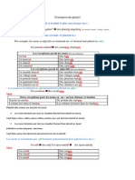 Formation Du Pluriel